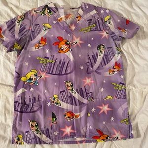 Medium Powerpuff Girls Pediatric Nurse Scrub Top